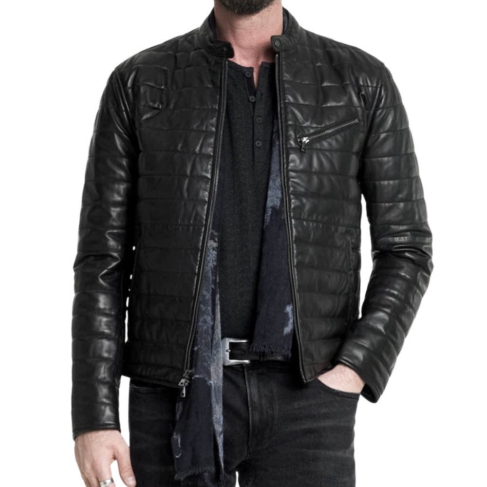 NWTS John Varvatos Quilted Leather Jacket